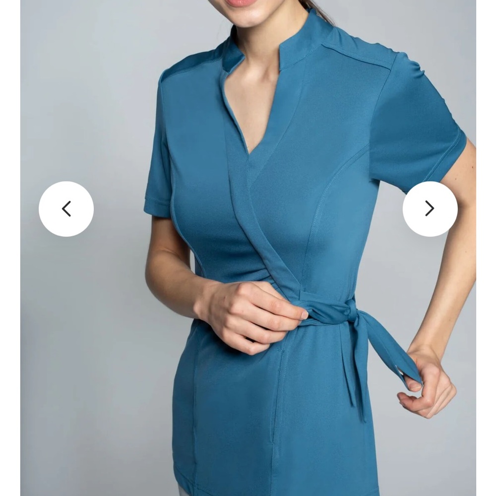 Noel Asmar Elegant Blue Wrap tunic